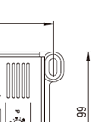 Compact high-performance Fan Heater CR 130 (clip or screw fixing) Dawing