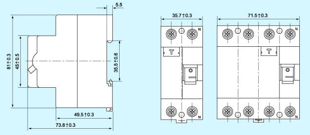 Overall and Mounting Dimensioned Chart