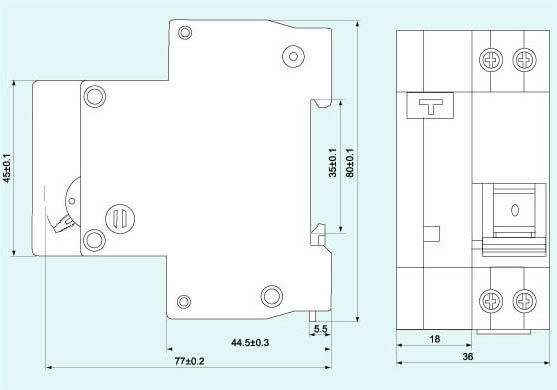 Overall and Mounting Dimensioned Chart